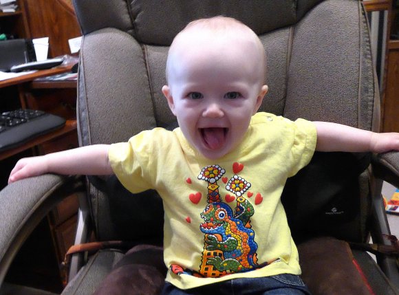 Maddie in Grandpa's Chair